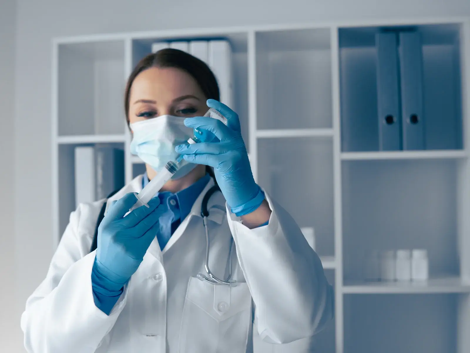 A prescribed peptide vial being prepared at a South Tempe, AZ clinic