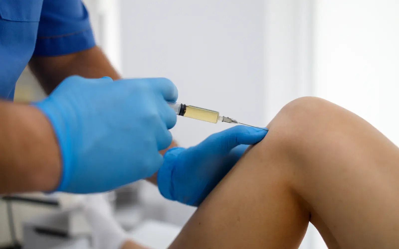 An injection being prepared for prolotherapy at a South Tempe, AZ clinic